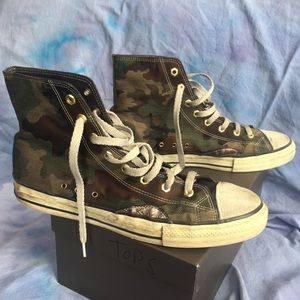 IZREEL hi tops (camo) purchased in Harajuku.